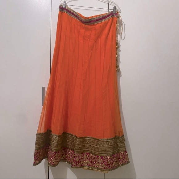 Pink and orange Lehenga - Picture 3 of 11